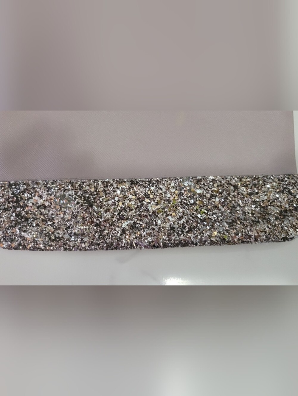 Kate Spade Glitter Trim Saffiano Leather Clutch - Mauve - Picture 3 of 8